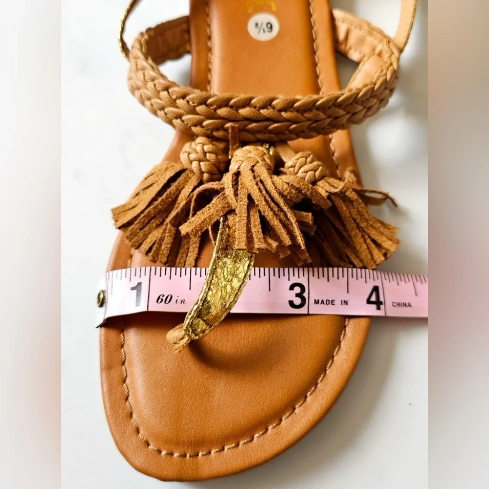 Sugar Braided Tassel Sandals - Size 6.5, NWOT